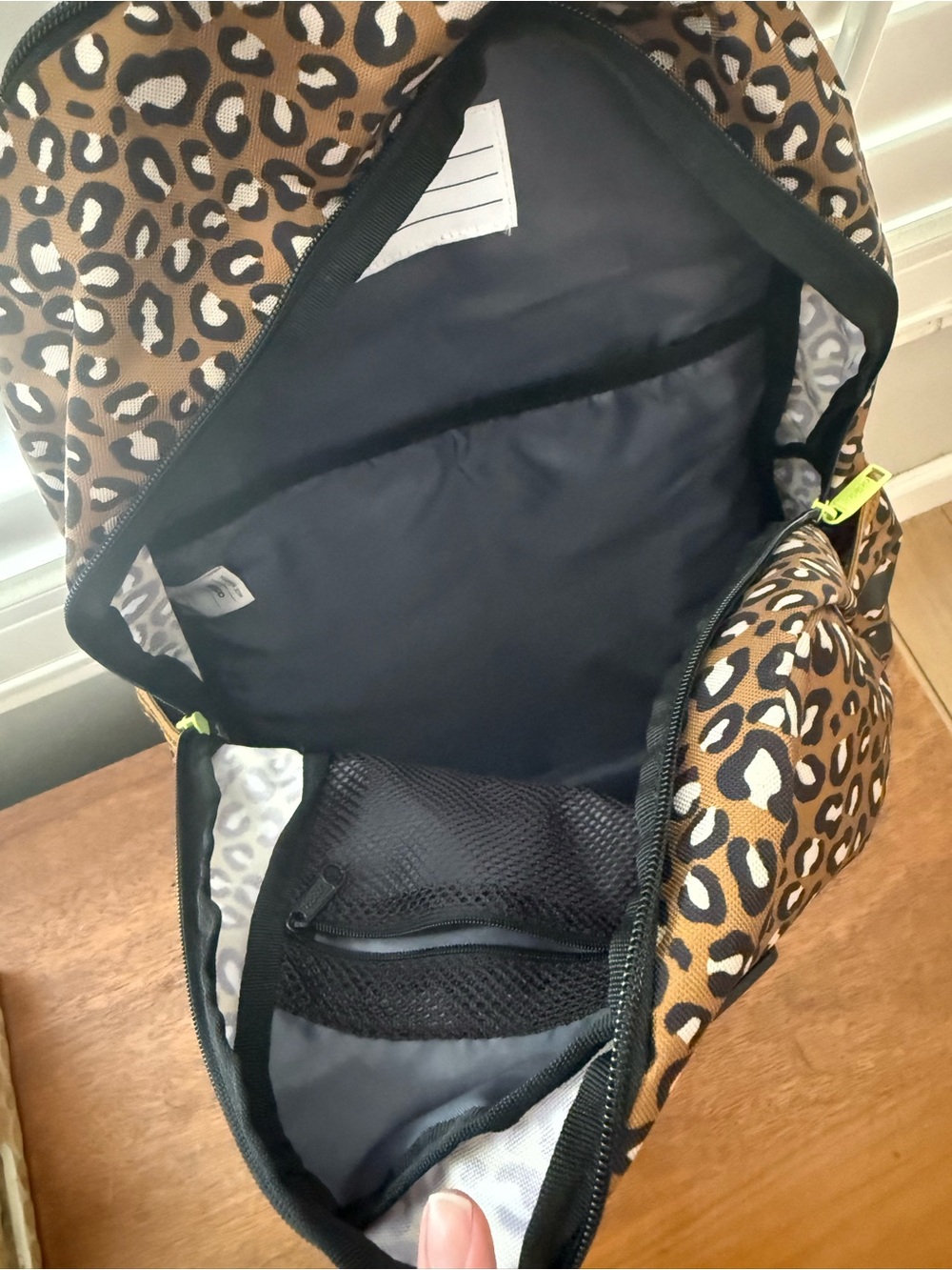 adidas Brown & Black Leopard Print Backpack - Picture 2 of 3